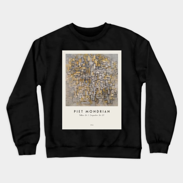 Tableau No. 2, Composition No. VII with text Crewneck Sweatshirt by MurellosArt